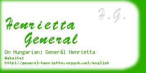 henrietta general business card