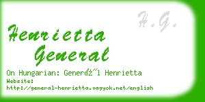 henrietta general business card